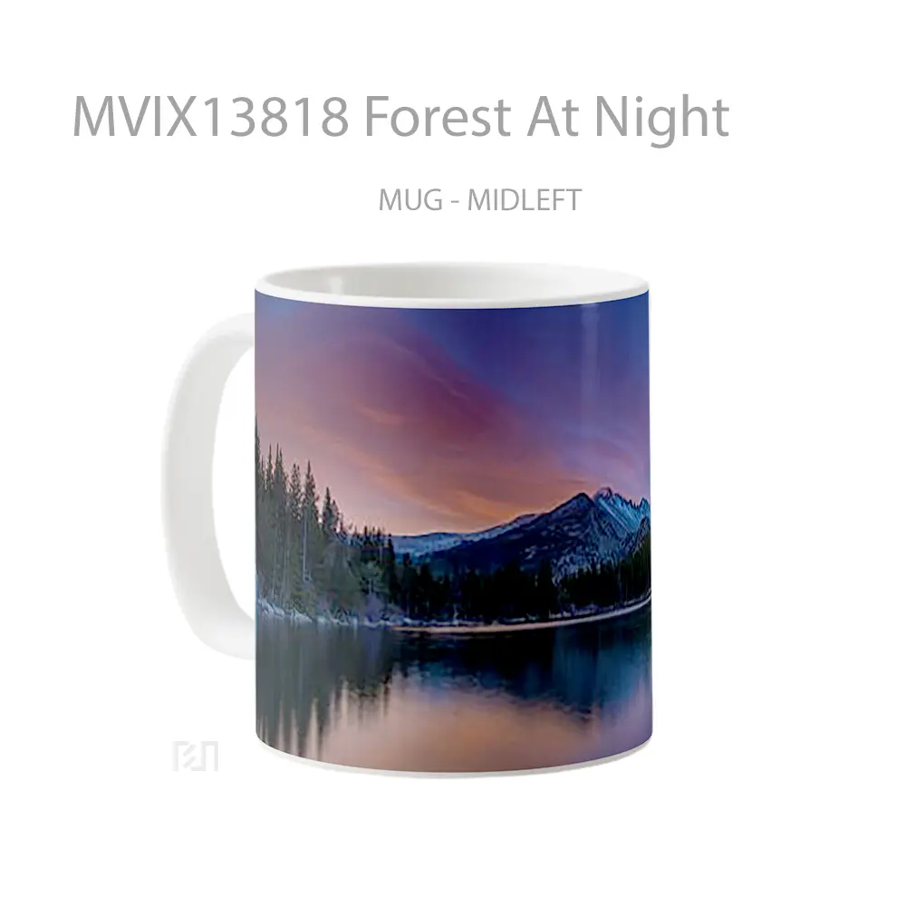 Mug Forest At Night Gelas Pemandangan Alam - All-side / Desain