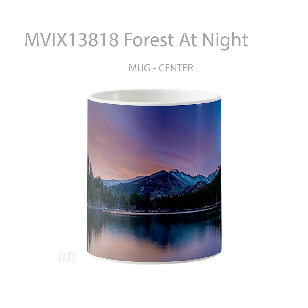 Mug Forest At Night Gelas Pemandangan Alam