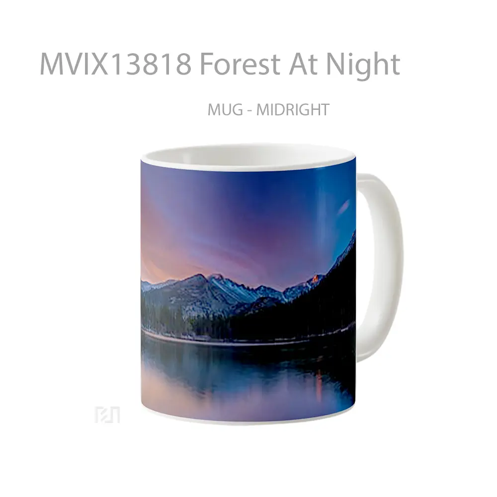 Mug Forest At Night Gelas Pemandangan Alam - All-side / Desain