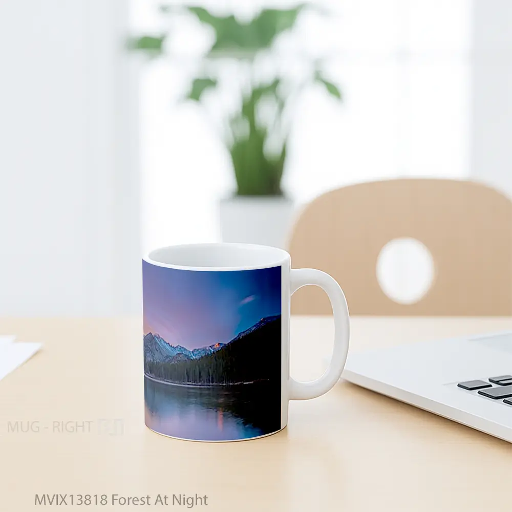 Mug Forest At Night Gelas Pemandangan Alam - All-side / Desain