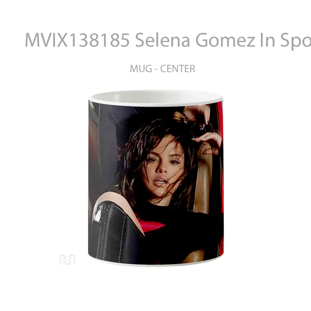 Mug Selena Gomez In Sports Car Cangkir Mobil