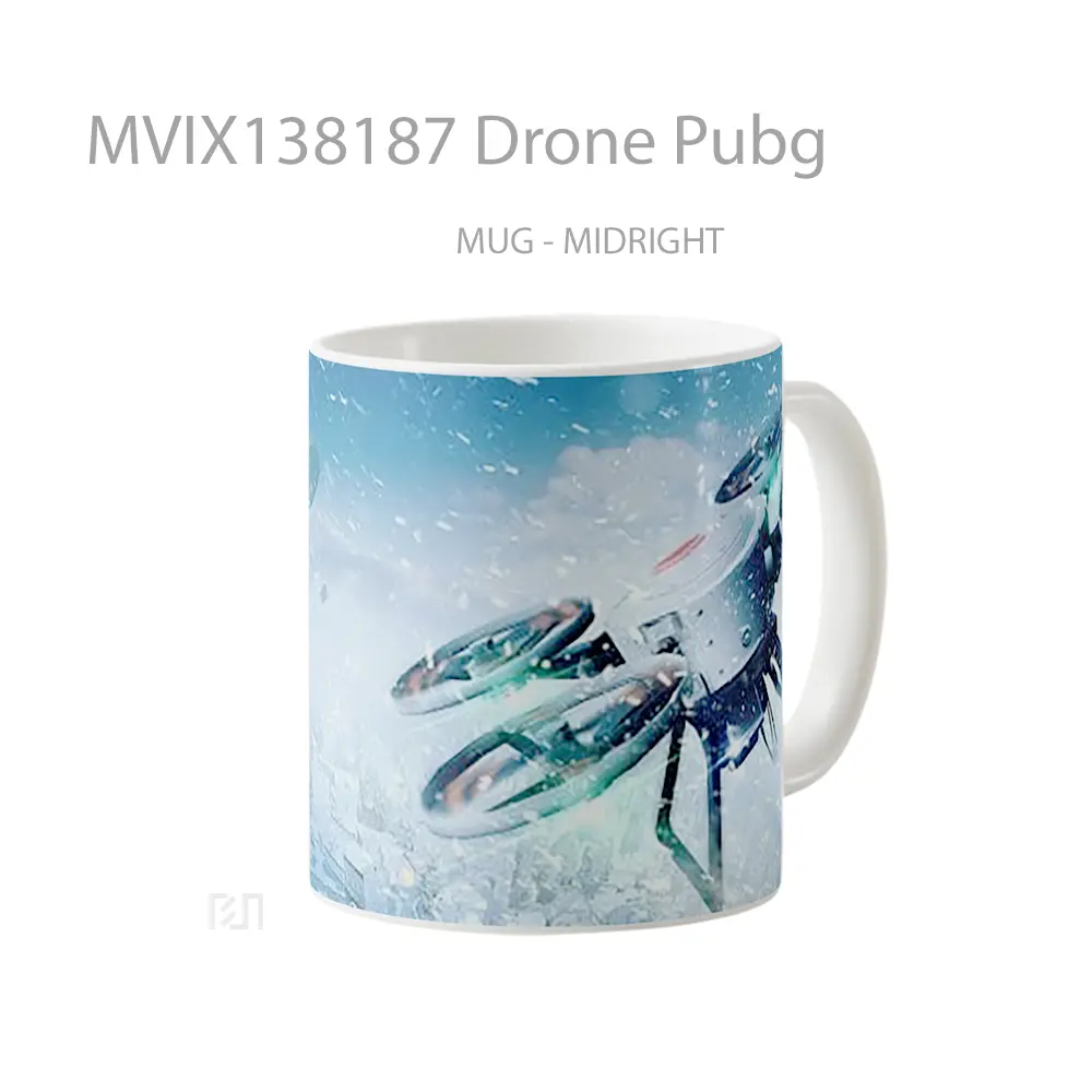 Mug Drone Pubg Cangkir Gamer - All-side / Desain