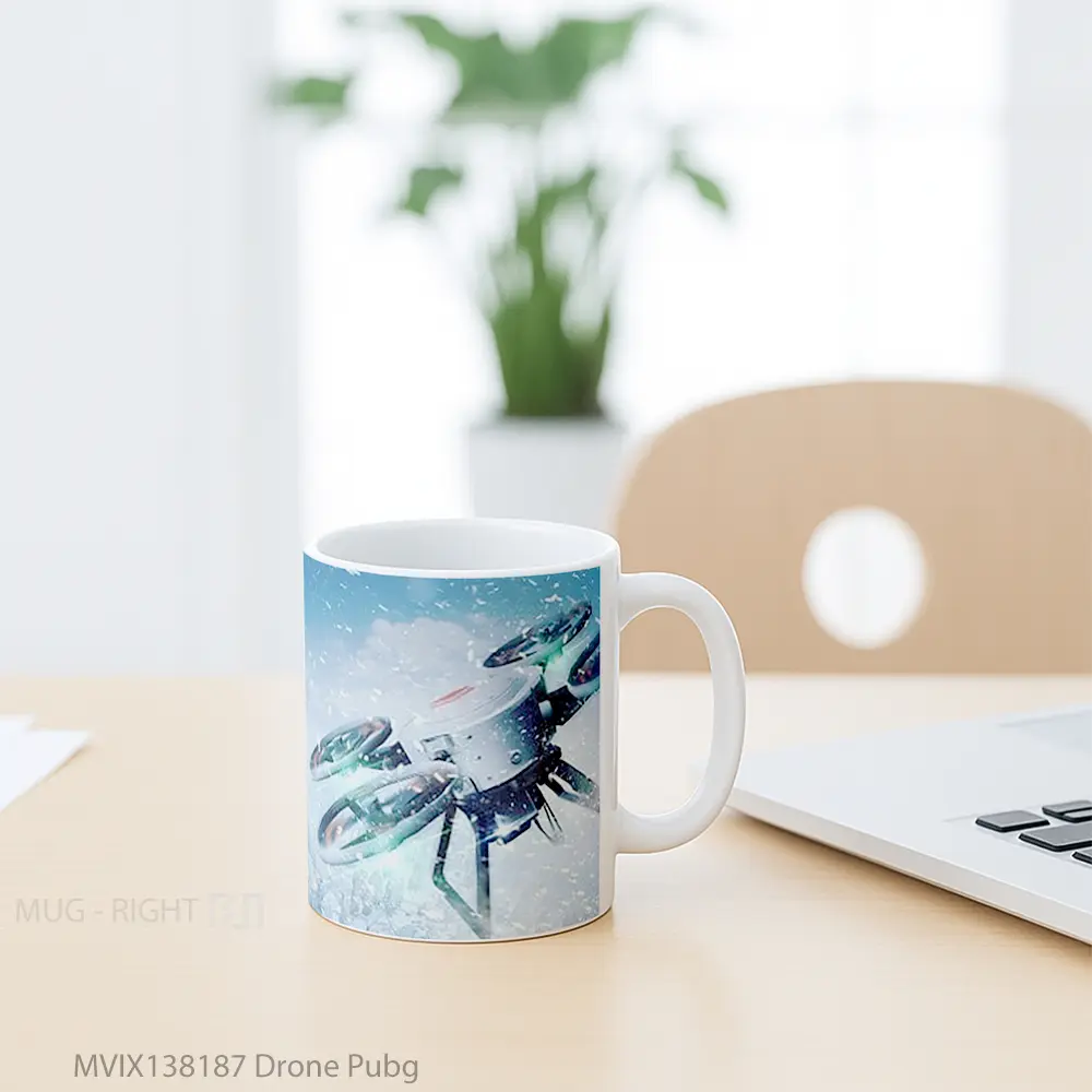 Mug Drone Pubg Cangkir Gamer - All-side / Desain