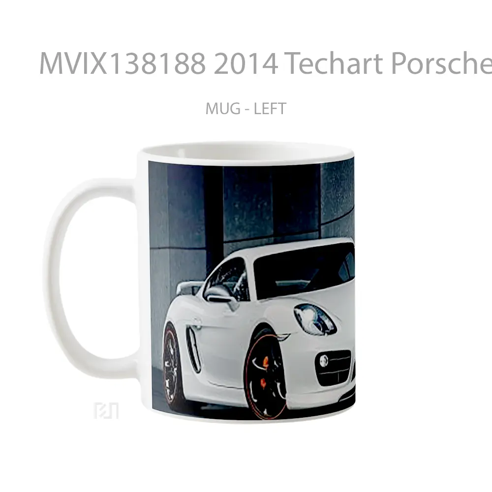 Mug 2014 Techart Porsche Cayman Cangkir Mobil - All-side / Desain
