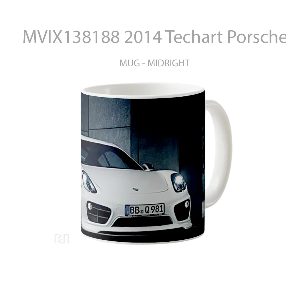 Mug 2014 Techart Porsche Cayman Cangkir Mobil - All-side / Desain