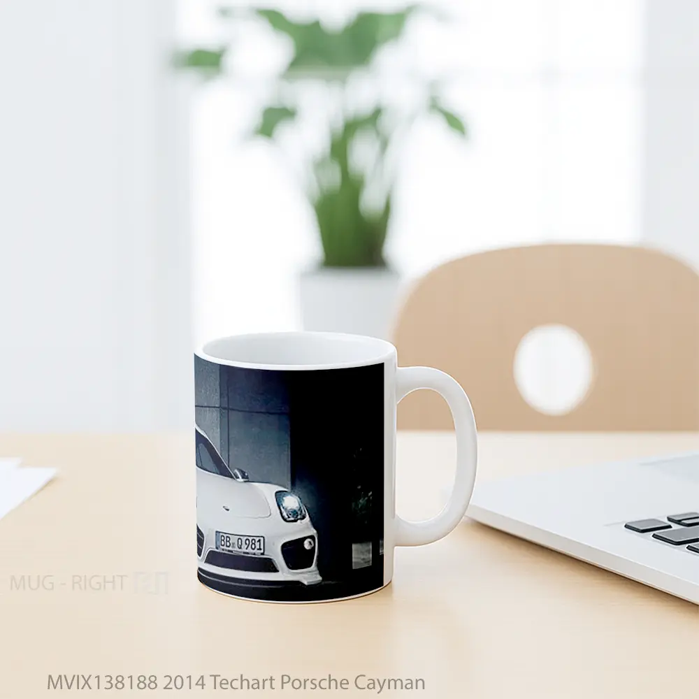 Mug 2014 Techart Porsche Cayman Cangkir Mobil - All-side / Desain