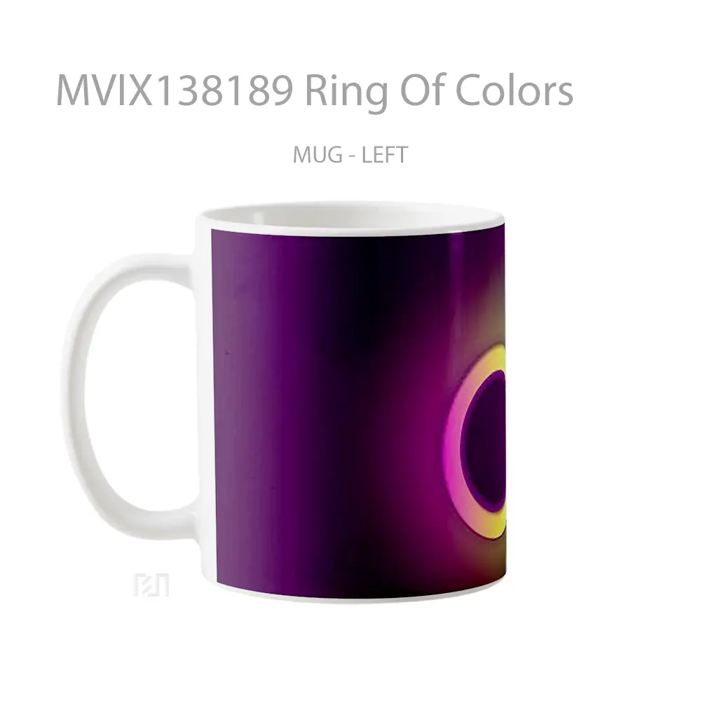 Mug Ring Of Colors Gelas Keramik Unik - All-side / Desain