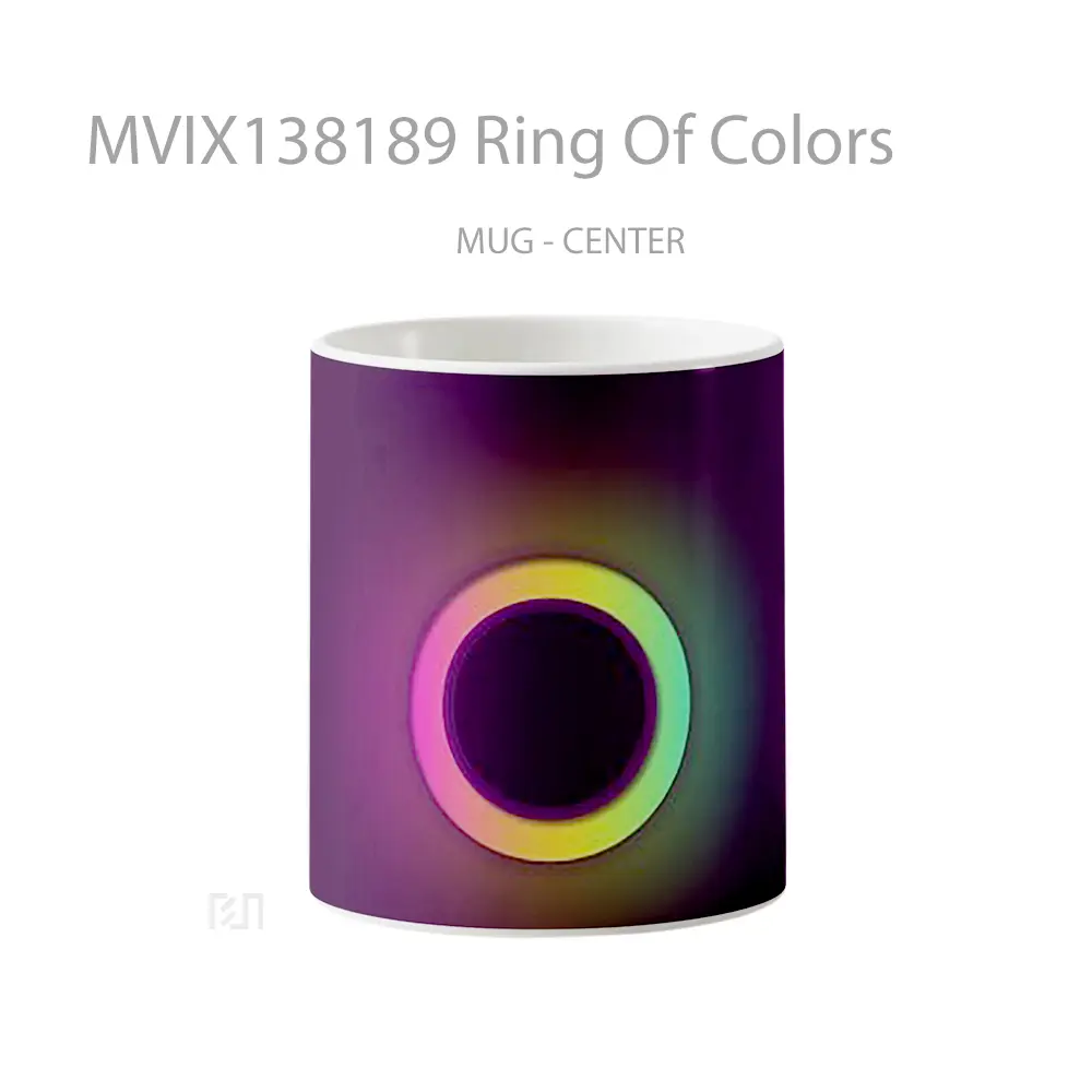 Mug Keramik Premium SNI - Mug Ring Of Colors Gelas Keramik Unik
