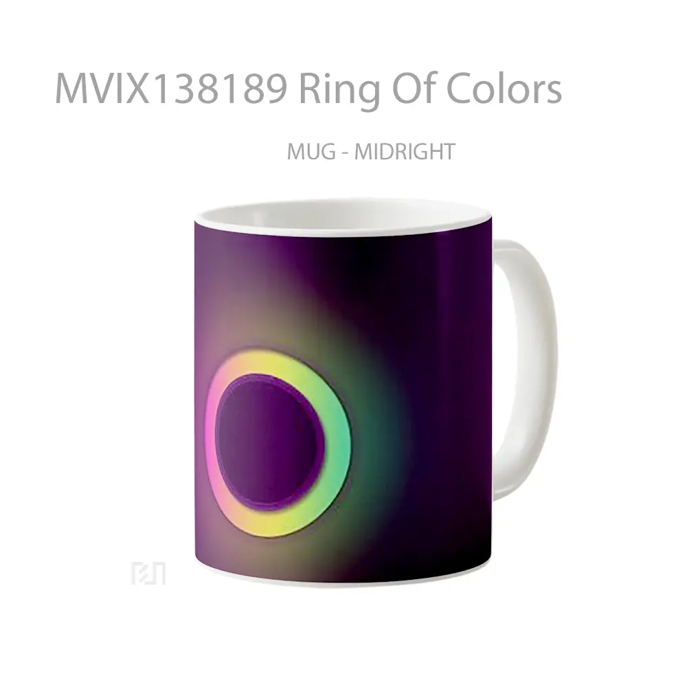 Mug Ring Of Colors Gelas Keramik Unik - All-side / Desain