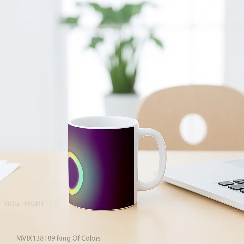 Mug Ring Of Colors Gelas Keramik Unik - All-side / Desain