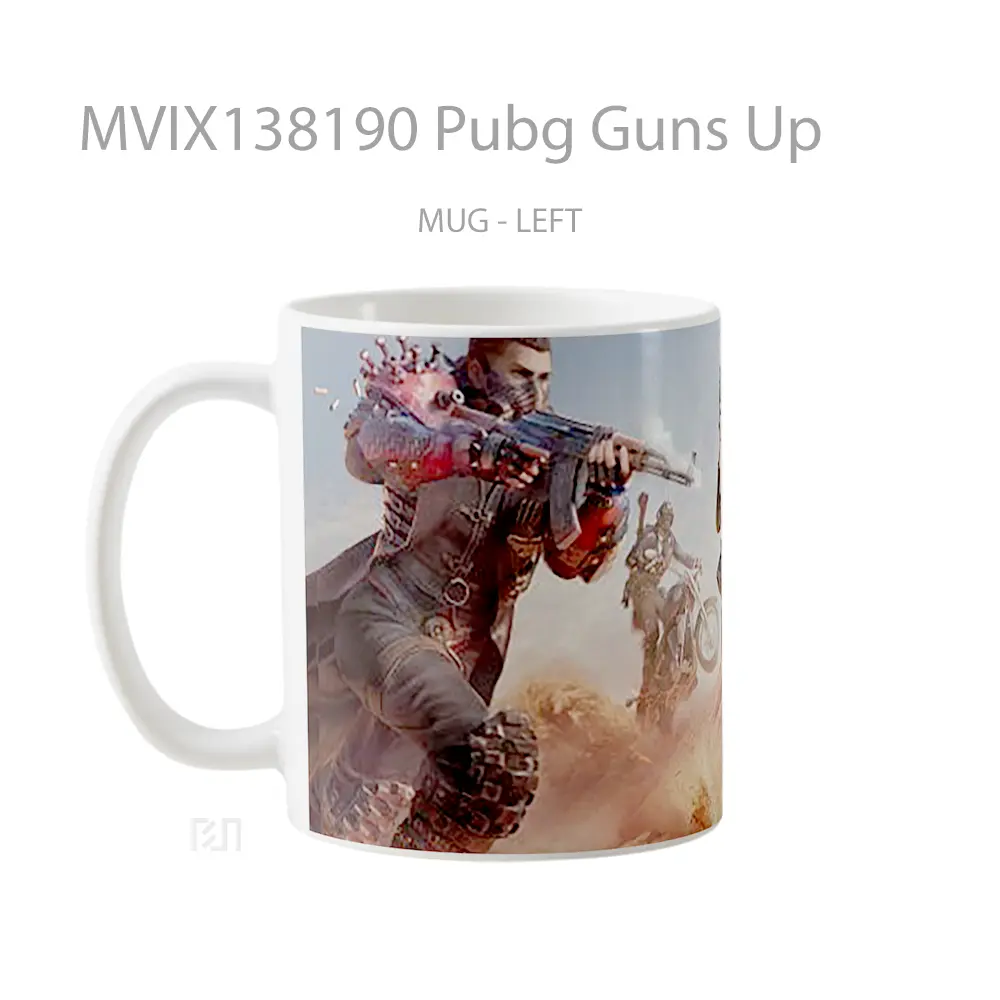 Mug Pubg Guns Up Cangkir Gamer - All-side / Desain