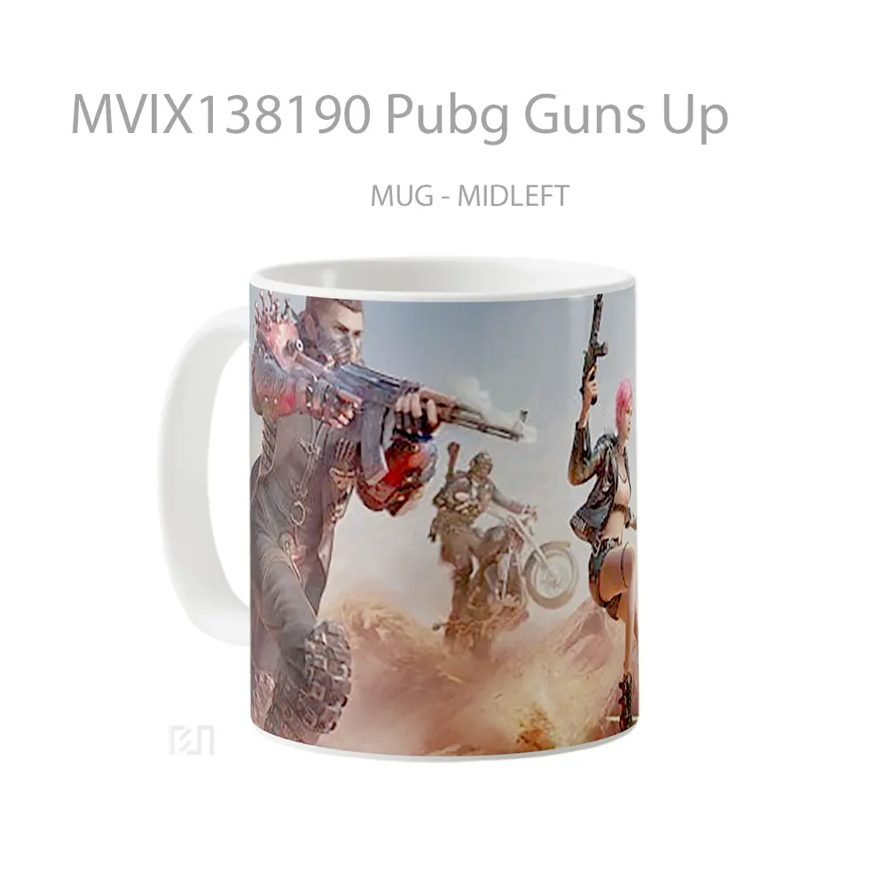 Mug Pubg Guns Up Cangkir Gamer - All-side / Desain
