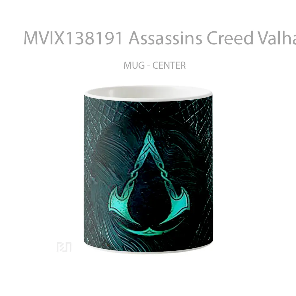 Mug Assassins Creed Valhalla Logo Cangkir Gamer