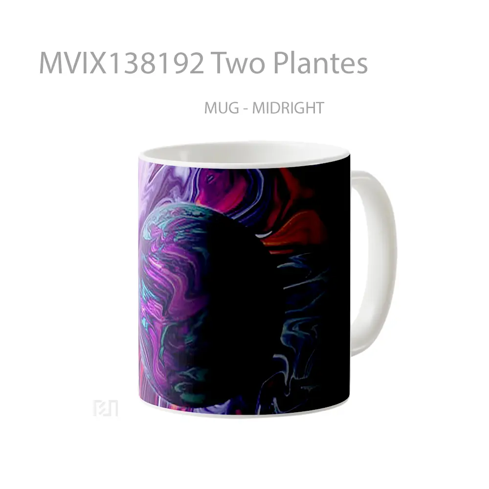 Mug Two Plantes Gelas Keramik Unik - All-side / Desain