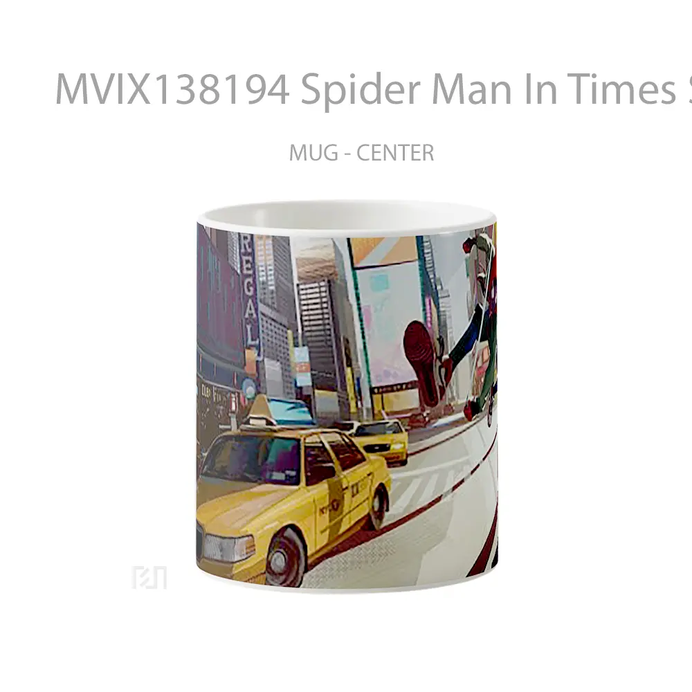 Mug Spider Man In Times Square Gelas Superhero