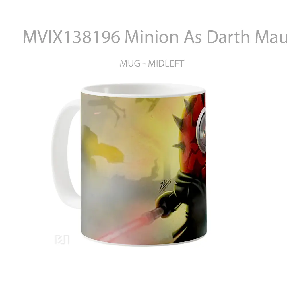 Mug Minion As Darth Maul From Star Wars Gelas Star Wars - All-side / Desain