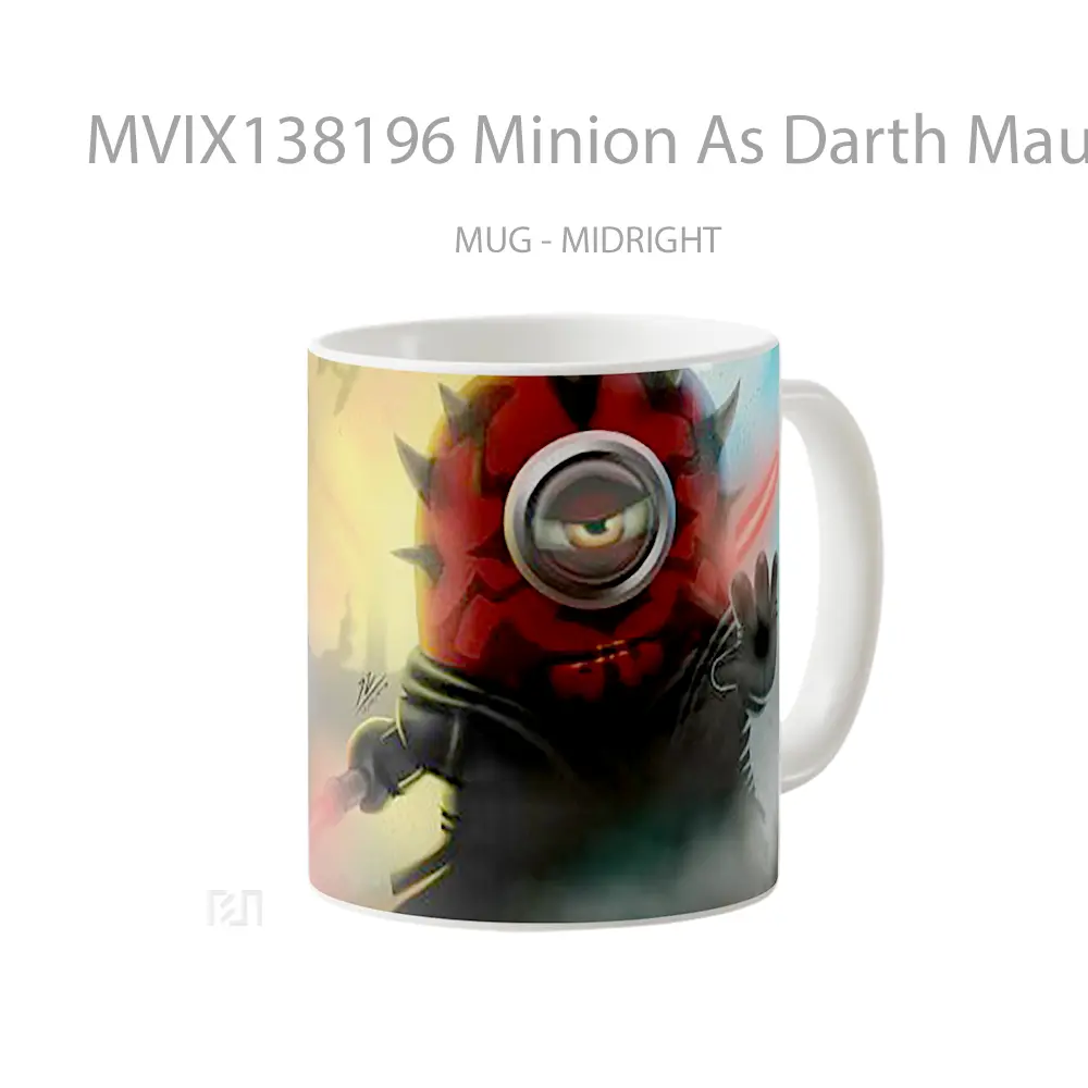 Mug Minion As Darth Maul From Star Wars Gelas Star Wars - All-side / Desain