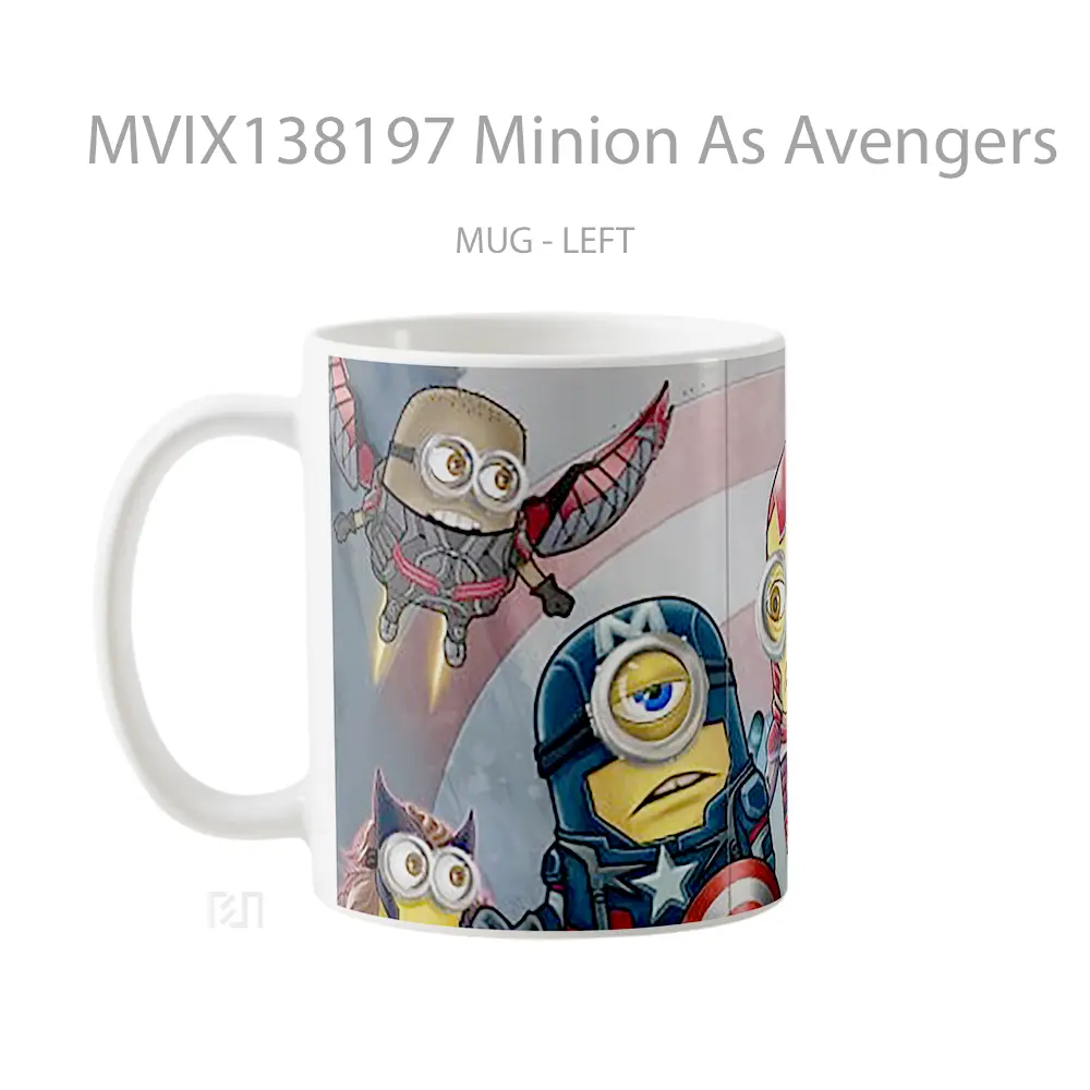 Mug Minion As Avengers Gelas Superhero - All-side / Desain