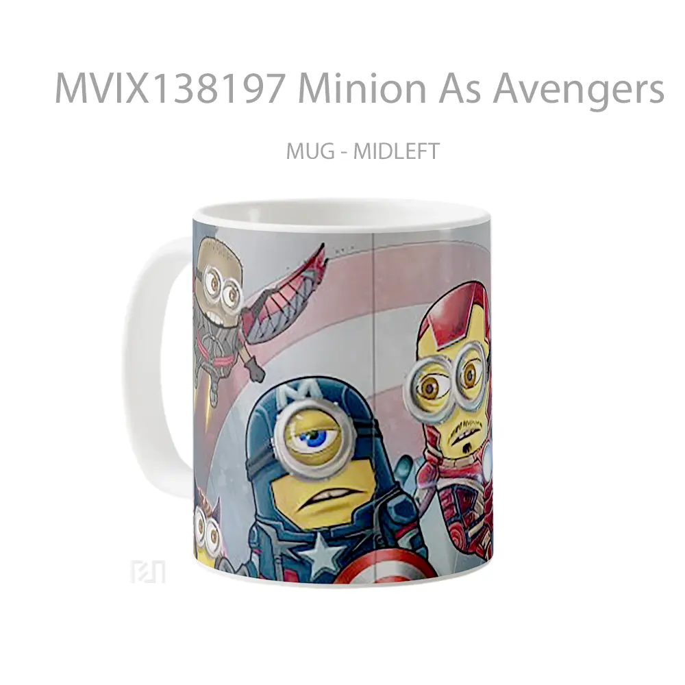 Mug Minion As Avengers Gelas Superhero - All-side / Desain