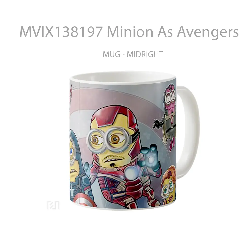 Mug Minion As Avengers Gelas Superhero - All-side / Desain