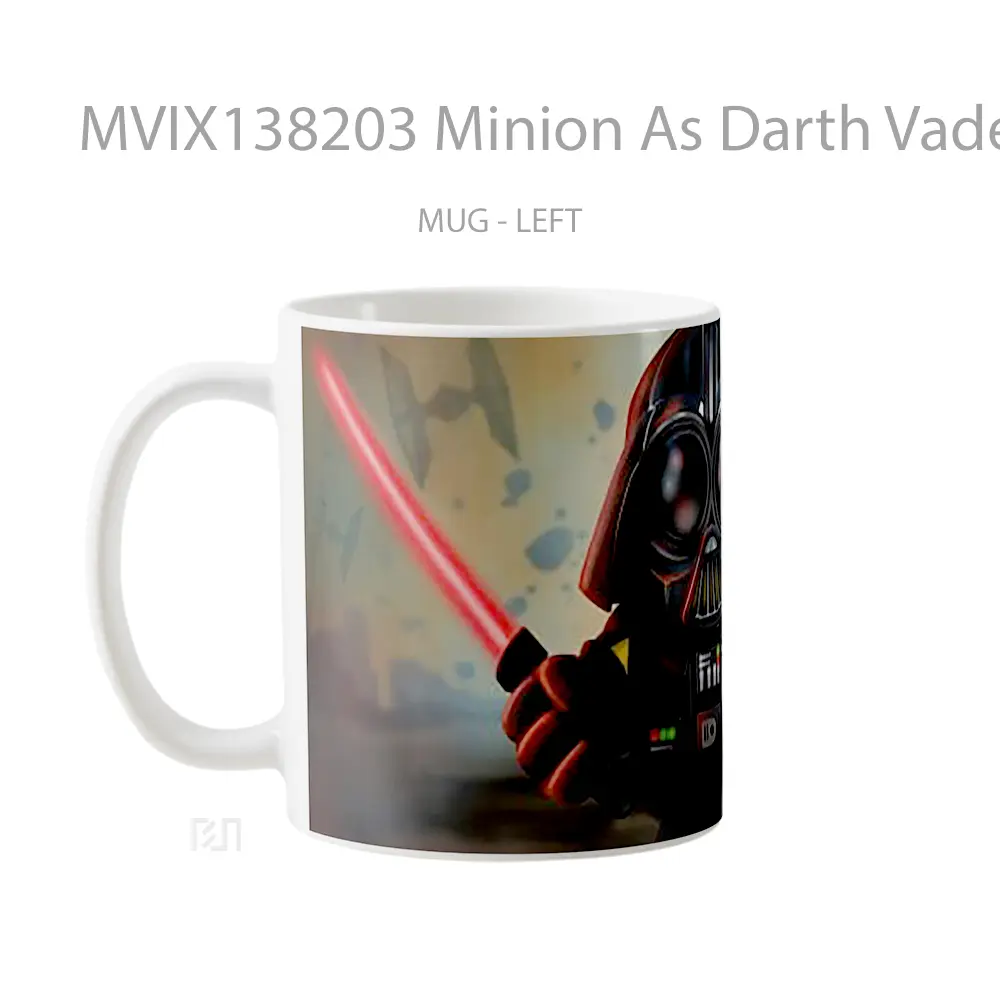 Mug Minion As Darth Vader Gelas Star Wars - All-side / Desain