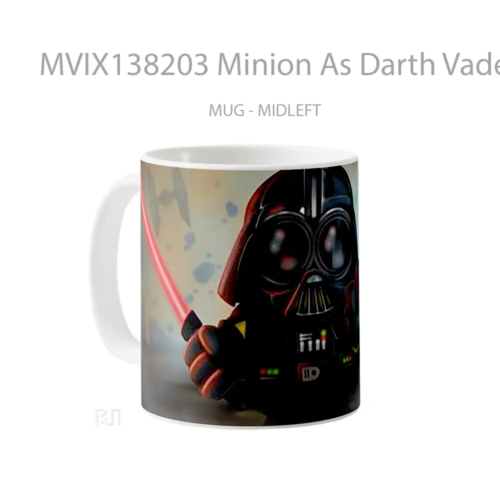 Mug Minion As Darth Vader Gelas Star Wars - All-side / Desain