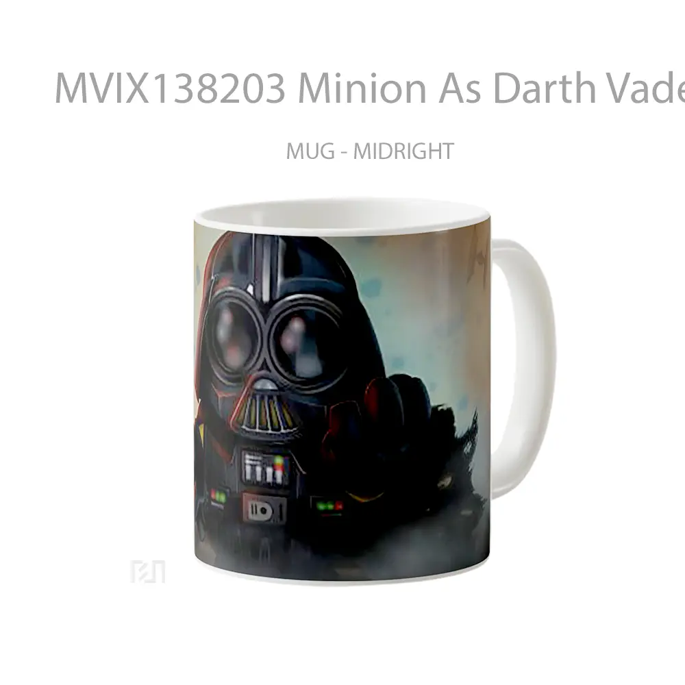 Mug Minion As Darth Vader Gelas Star Wars - All-side / Desain