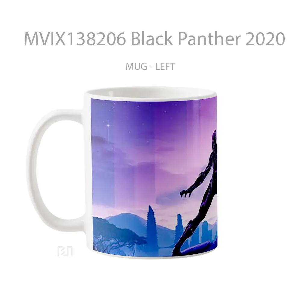 Mug Black Panther 2020 Gelas Superhero - All-side / Desain