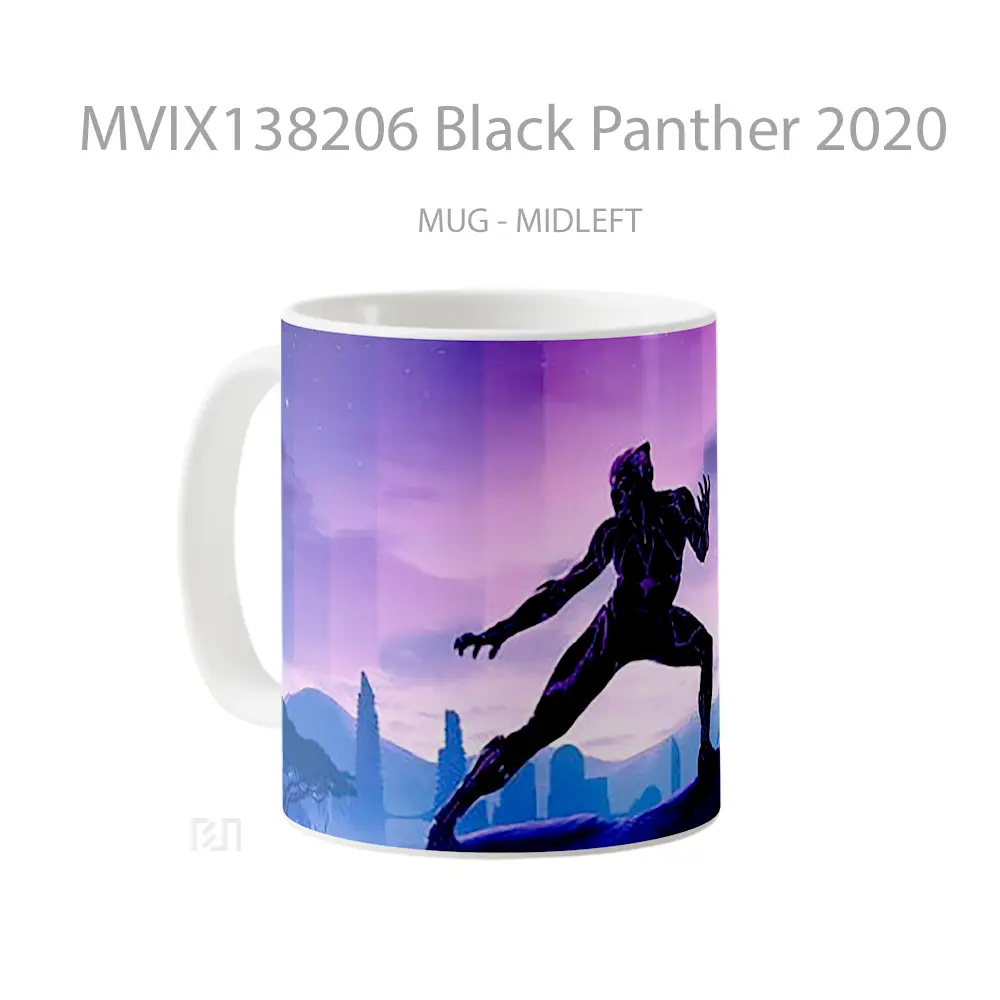 Mug Black Panther 2020 Gelas Superhero - All-side / Desain