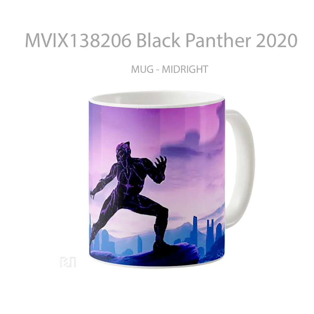 Mug Black Panther 2020 Gelas Superhero - All-side / Desain