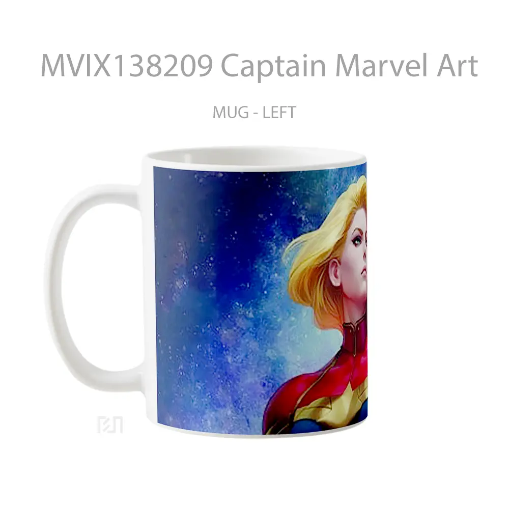 Mug Captain Marvel Art Gelas Superhero - All-side / Desain