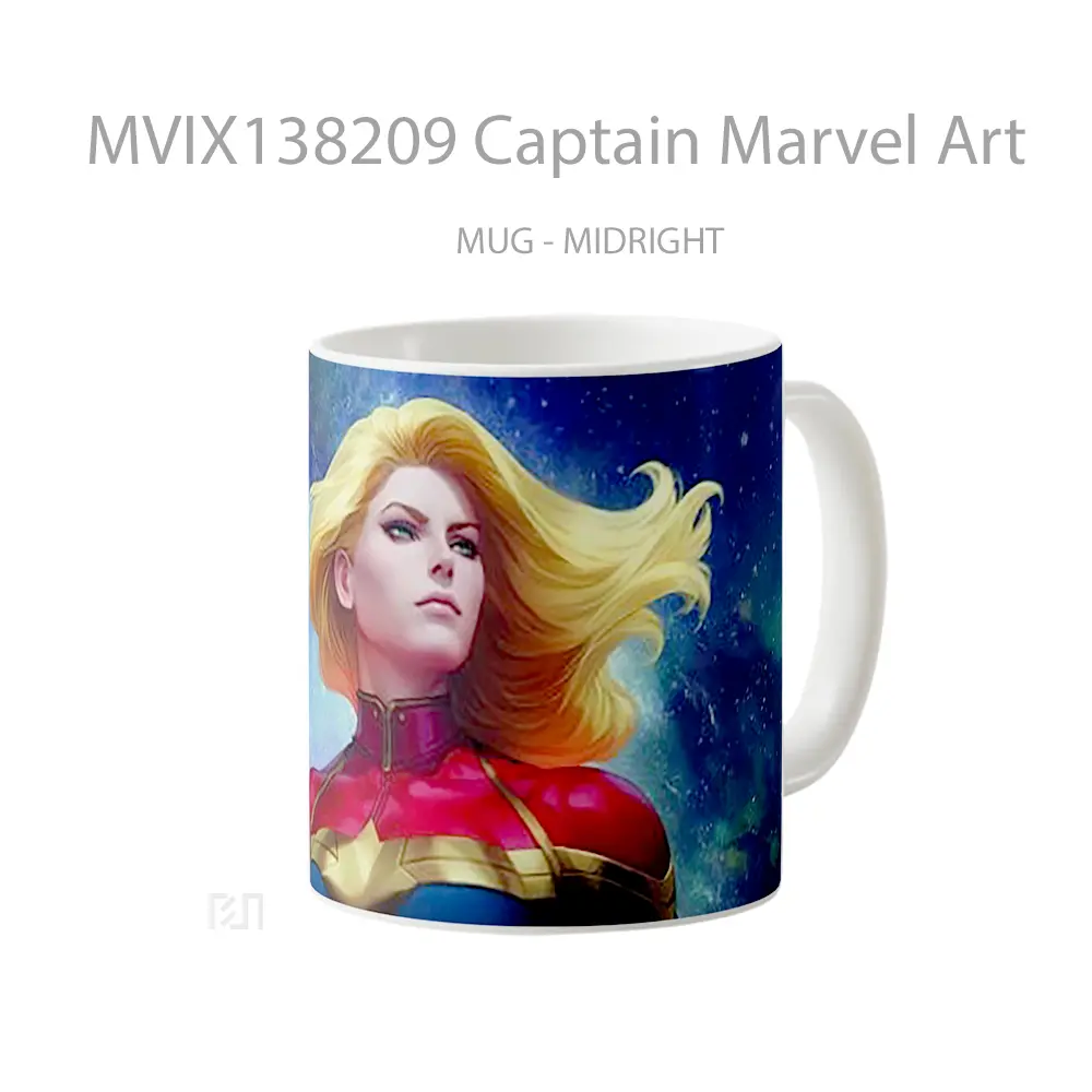 Mug Captain Marvel Art Gelas Superhero - All-side / Desain