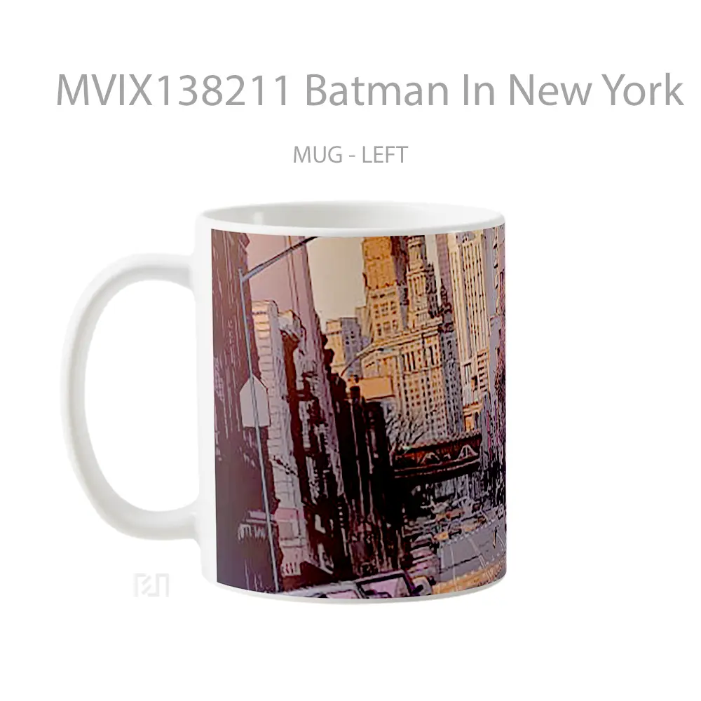 Mug Batman In New York Gelas Superhero - All-side / Desain