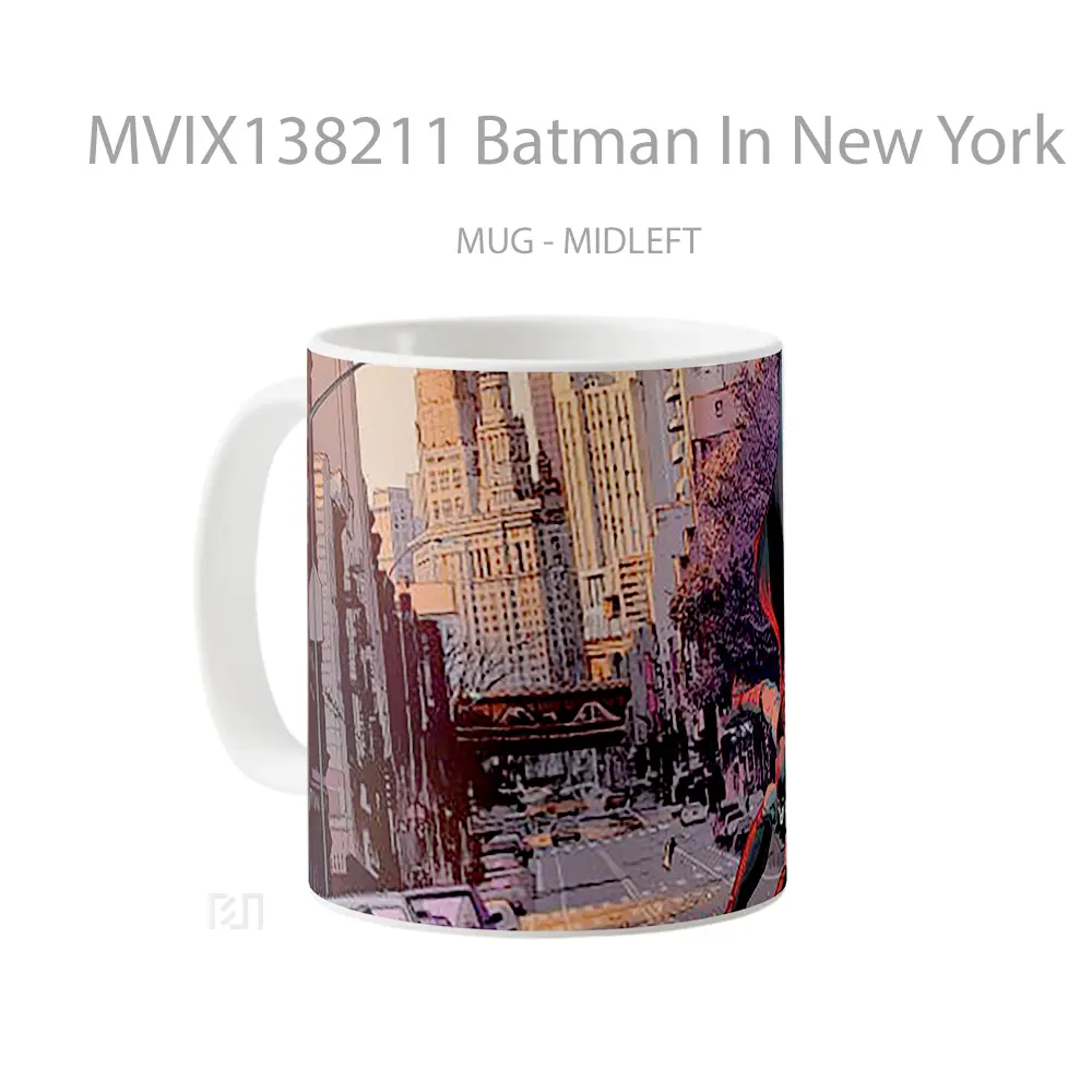 Mug Batman In New York Gelas Superhero - All-side / Desain