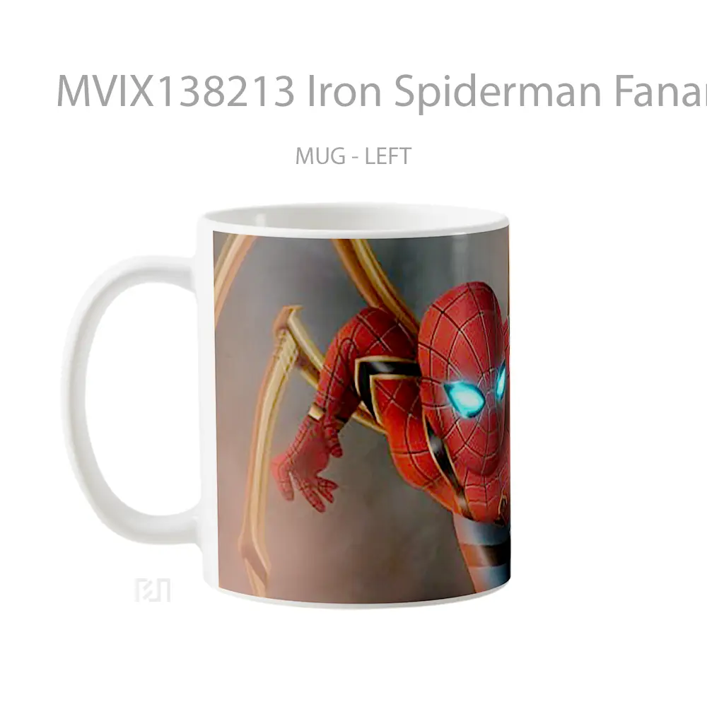Mug Iron Spiderman Fanart Gelas Superhero - All-side / Desain