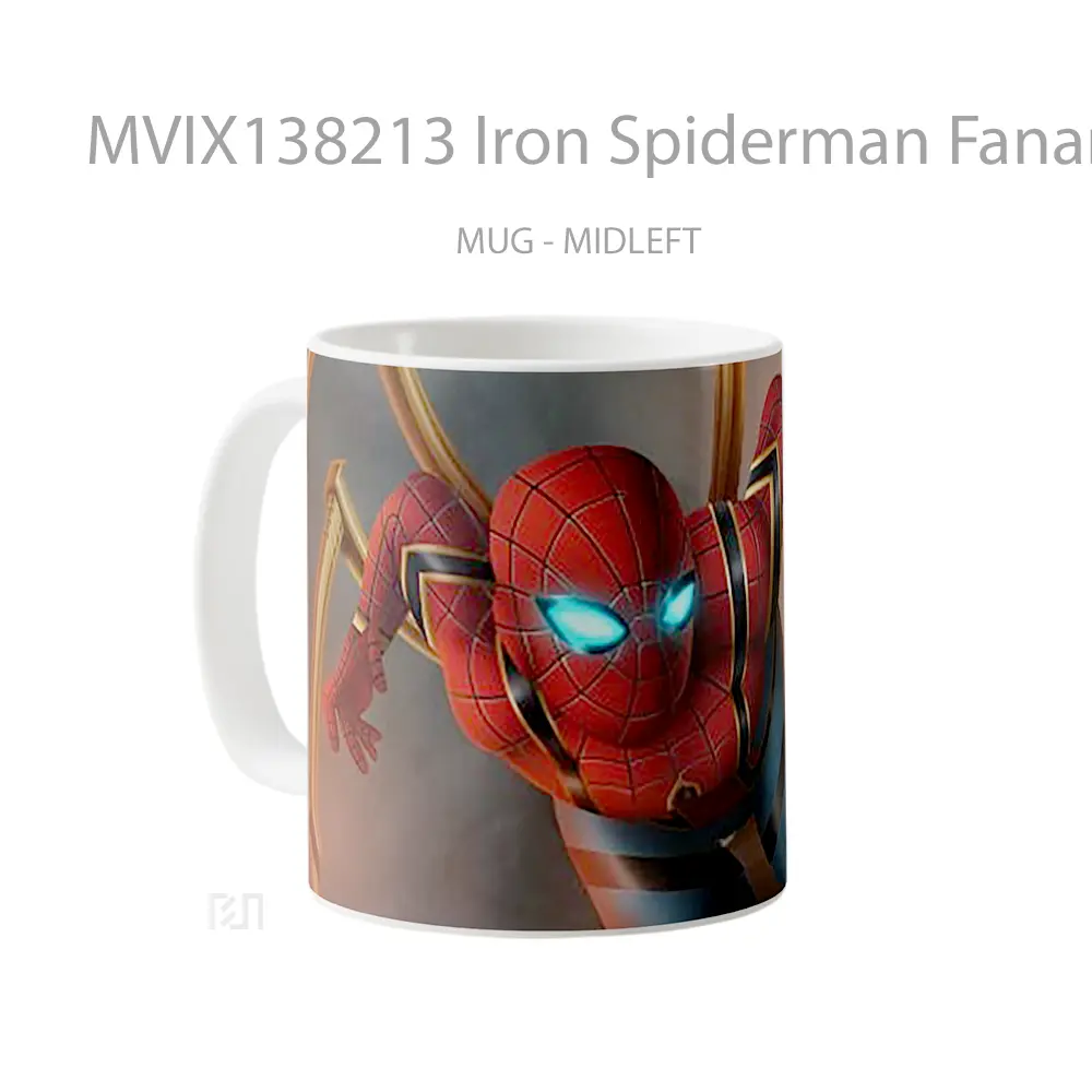 Mug Iron Spiderman Fanart Gelas Superhero - All-side / Desain