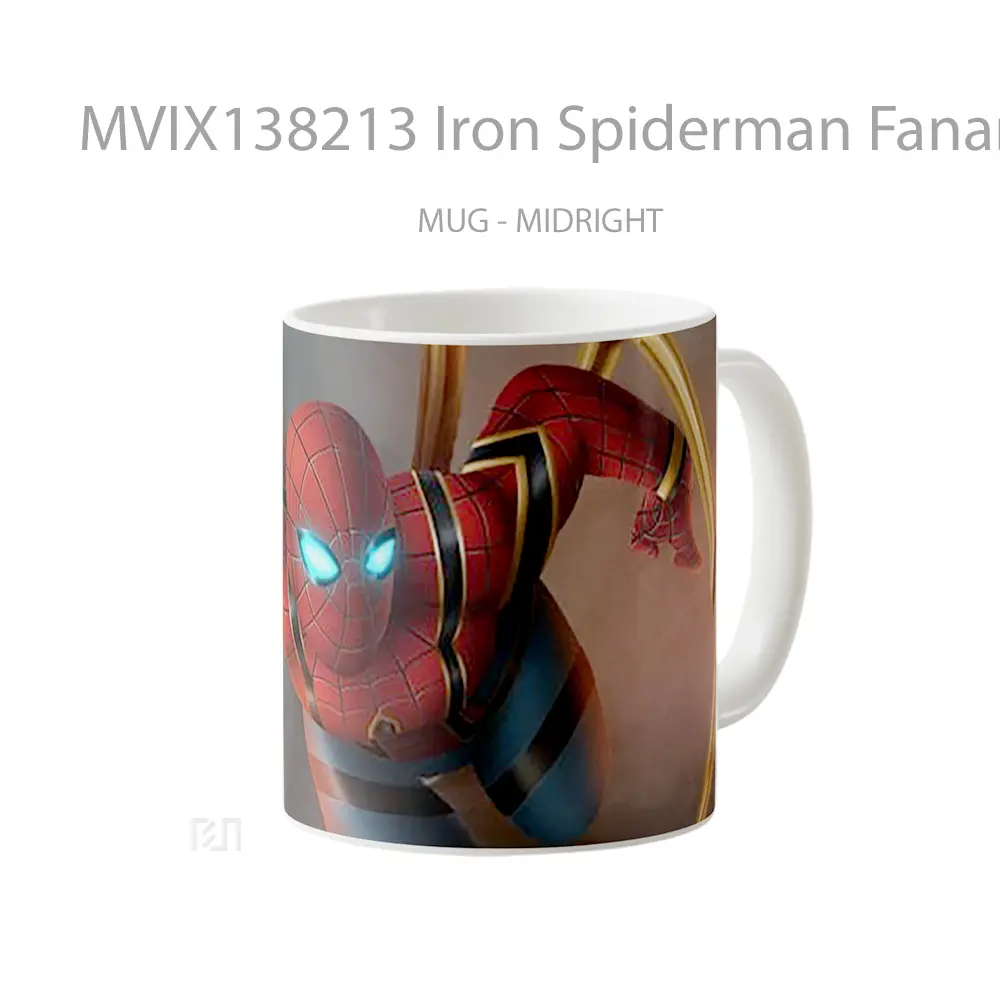 Mug Iron Spiderman Fanart Gelas Superhero - All-side / Desain