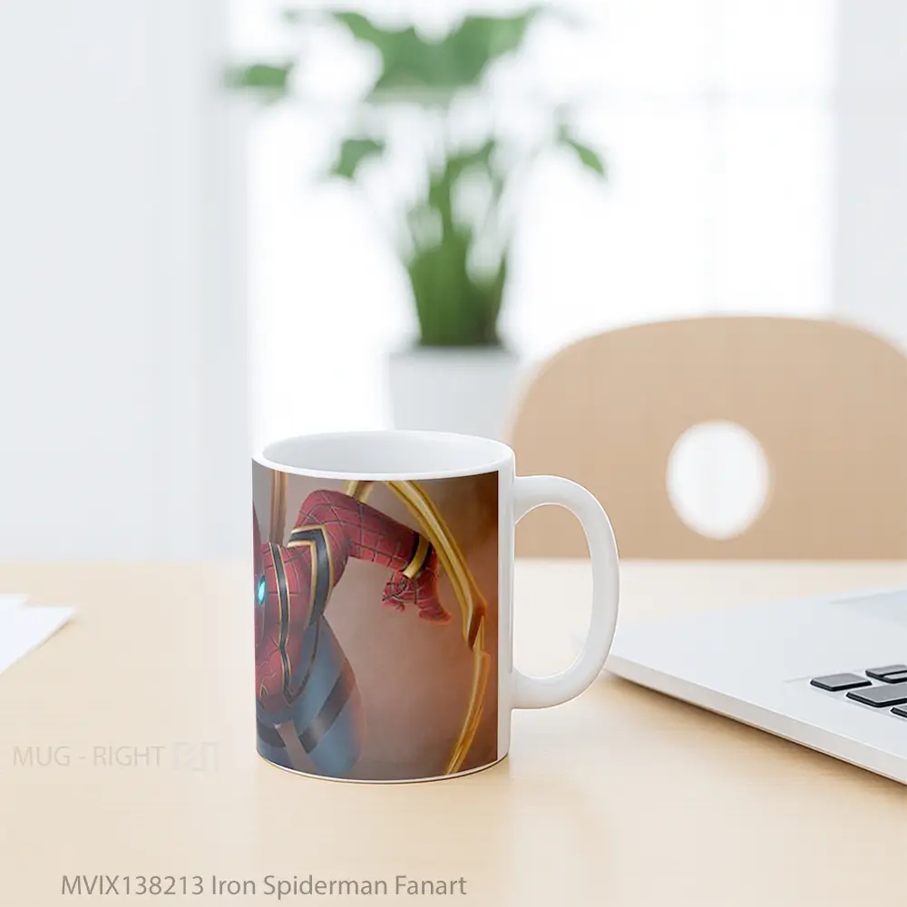 Mug Iron Spiderman Fanart Gelas Superhero - All-side / Desain