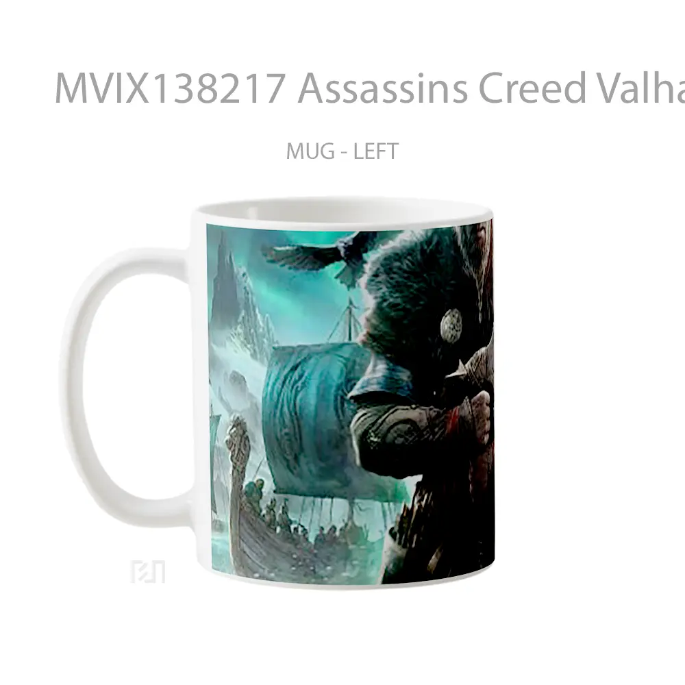 Mug Assassins Creed Valhalla 2020 Cangkir Gamer - All-side / Desain
