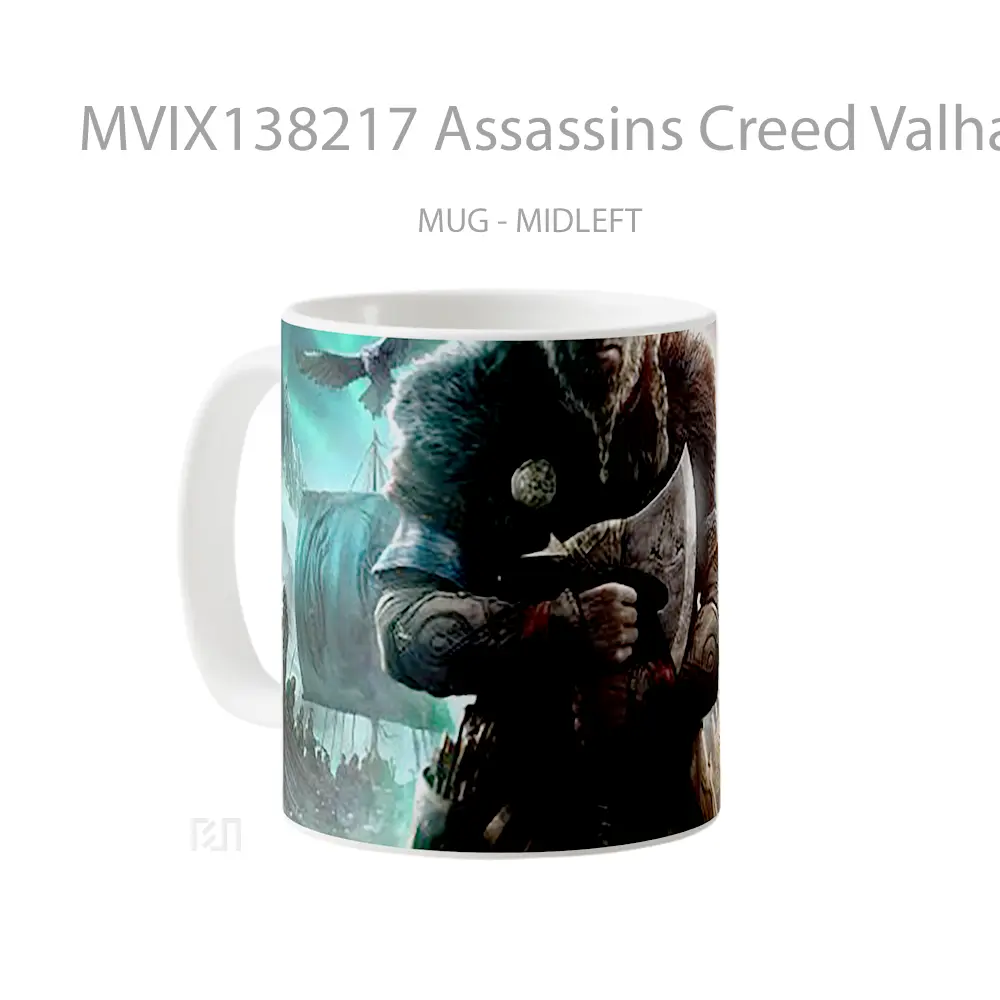 Mug Assassins Creed Valhalla 2020 Cangkir Gamer - All-side / Desain