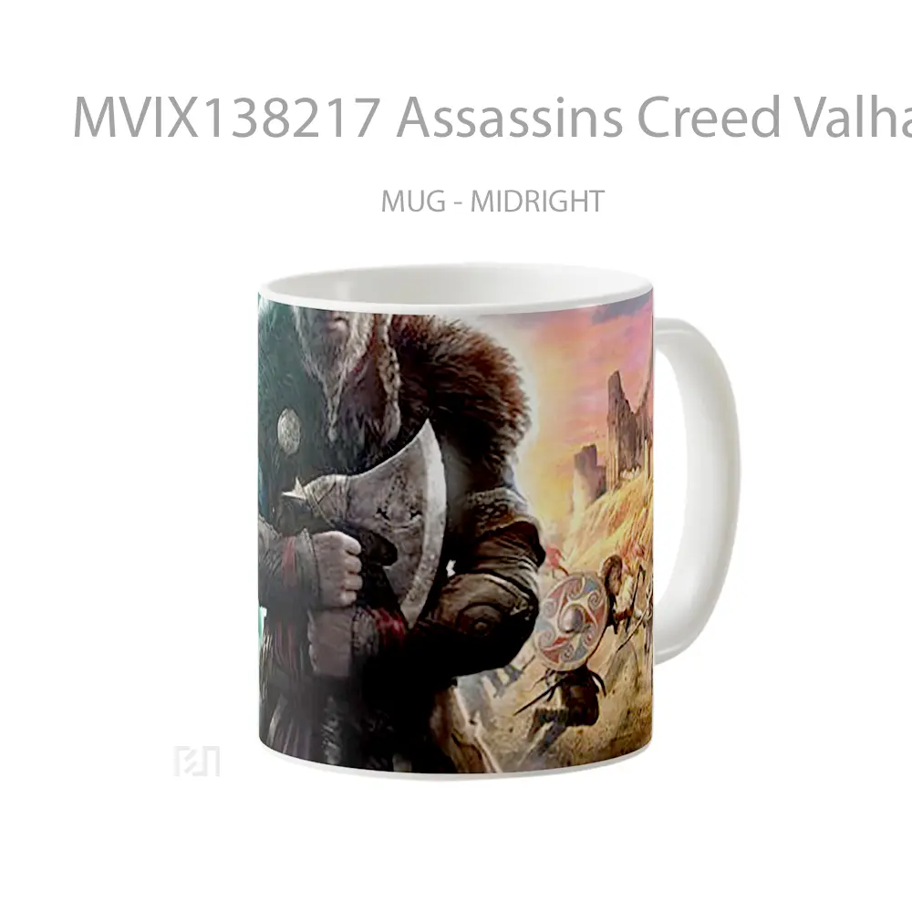 Mug Assassins Creed Valhalla 2020 Cangkir Gamer - All-side / Desain