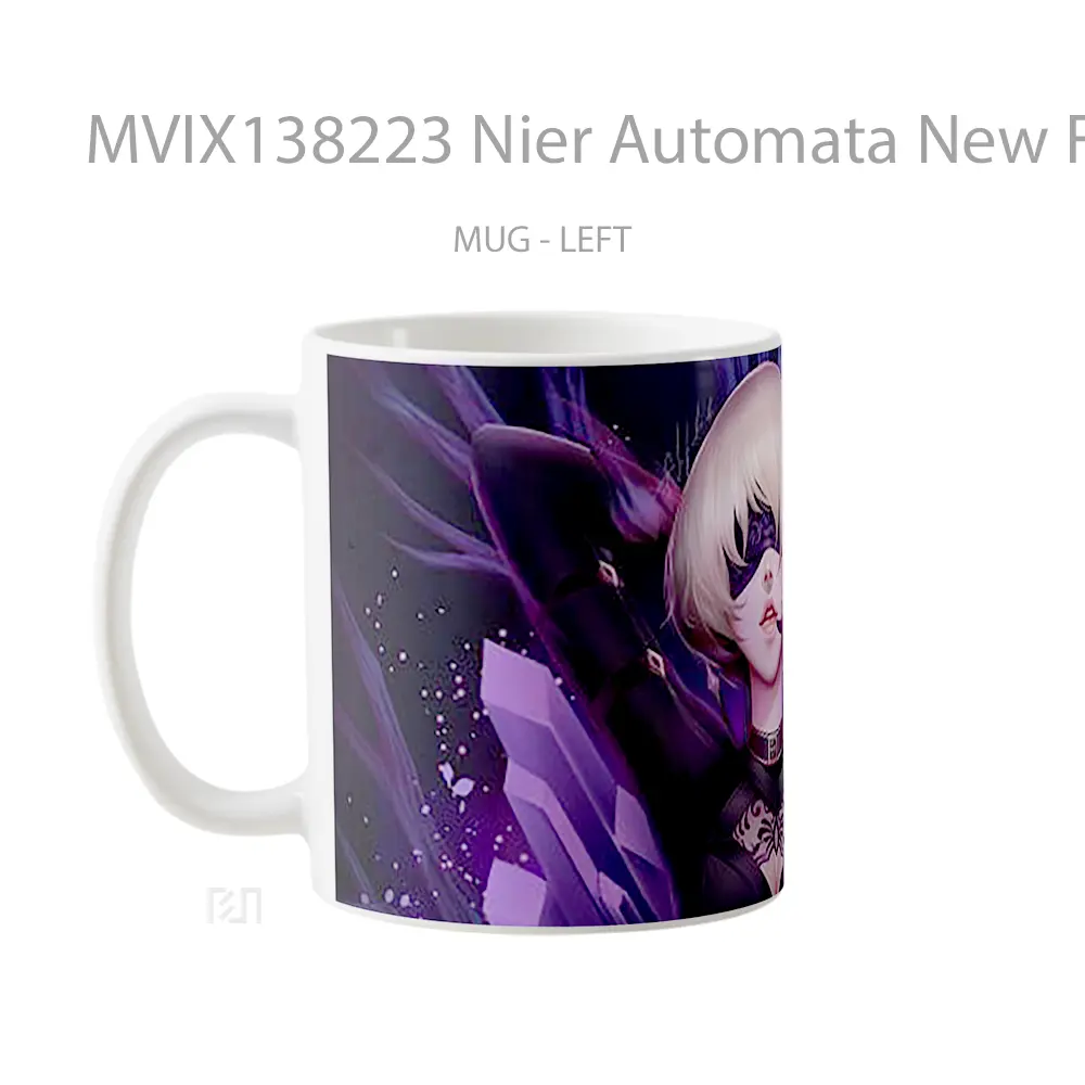 Mug Nier Automata New Fanart Cangkir Gamer - All-side / Desain