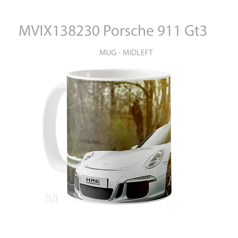 Mug Porsche 911 Gt3 Cangkir Mobil - All-side / Desain