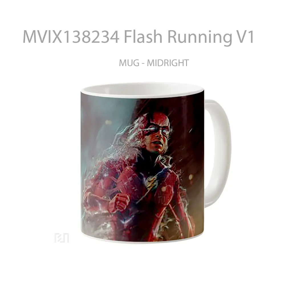 Mug Flash Running V1 Gelas Superhero - All-side / Desain
