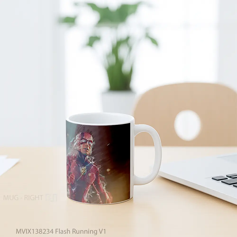 Mug Flash Running V1 Gelas Superhero - All-side / Desain