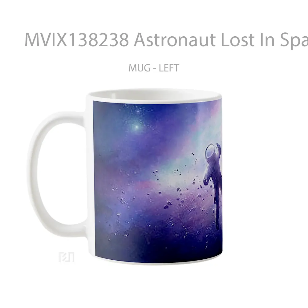 Mug Astronaut Lost In Space Gelas Astronomi - All-side / Desain