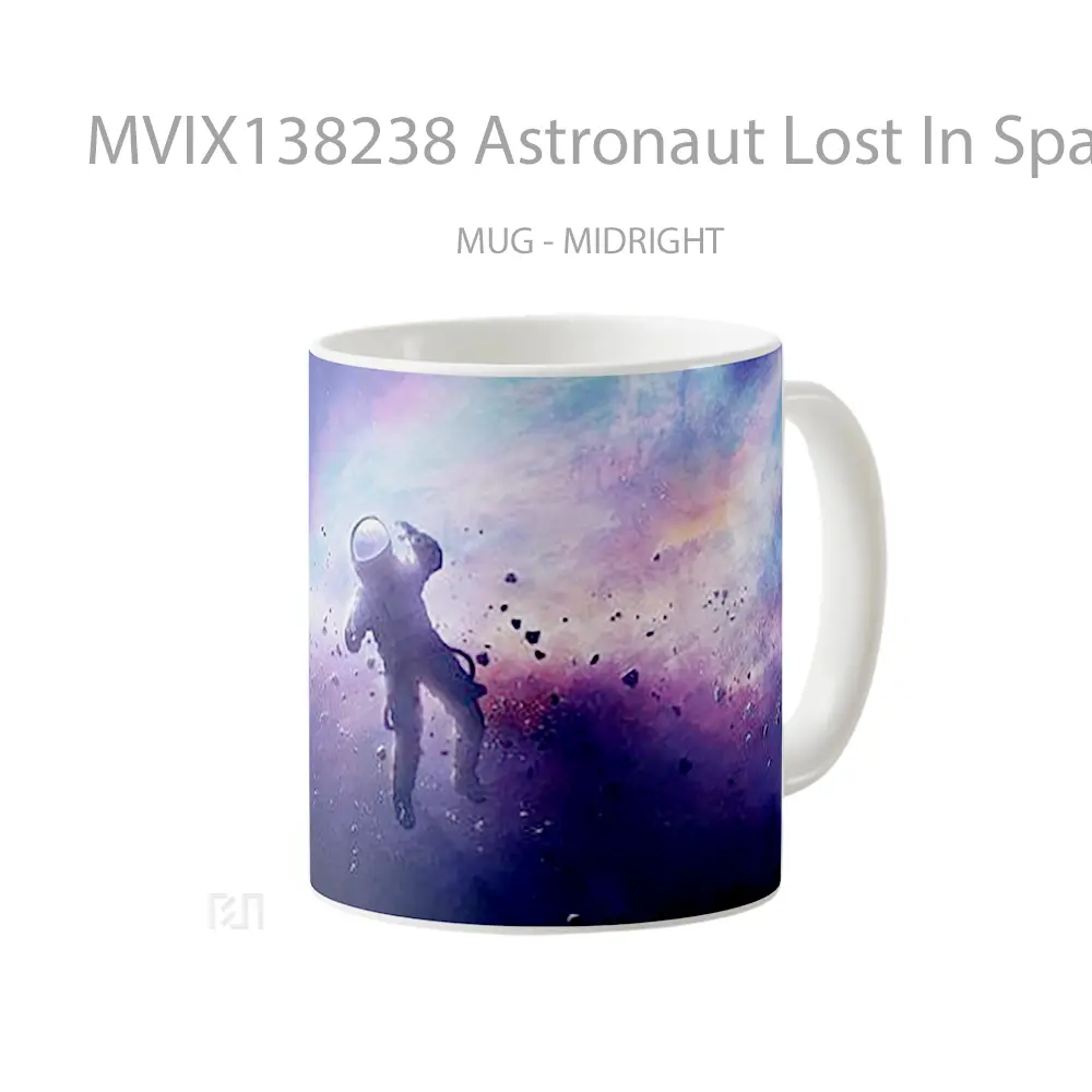 Mug Astronaut Lost In Space Gelas Astronomi - All-side / Desain