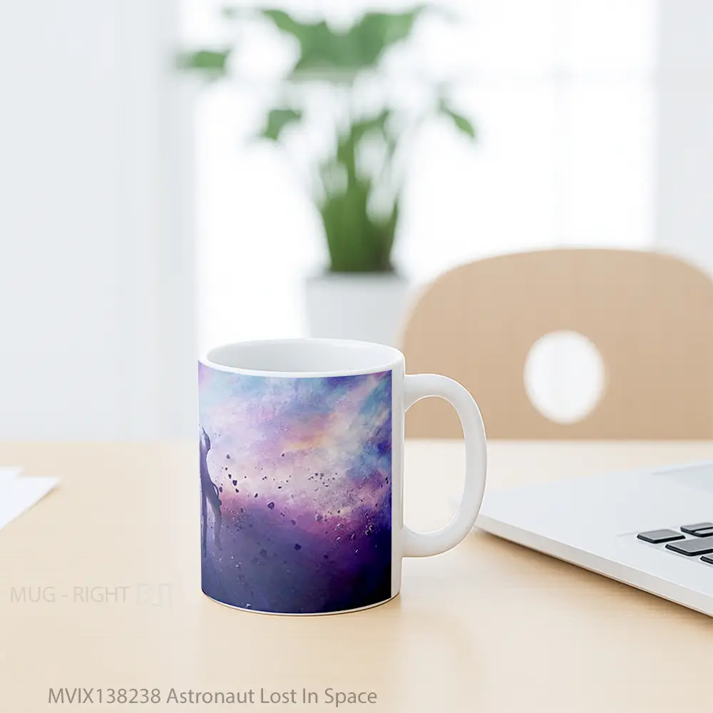 Mug Astronaut Lost In Space Gelas Astronomi - All-side / Desain
