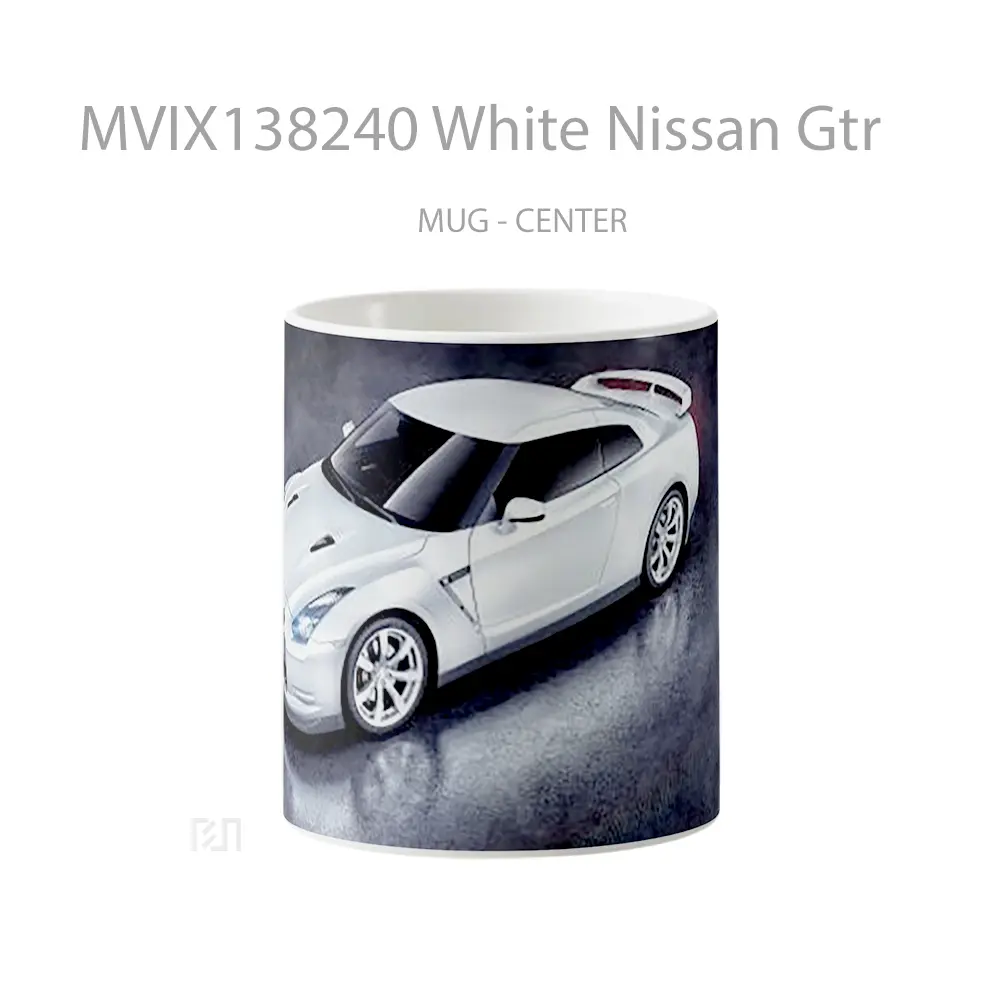 Mug White Nissan Gtr Cangkir Mobil