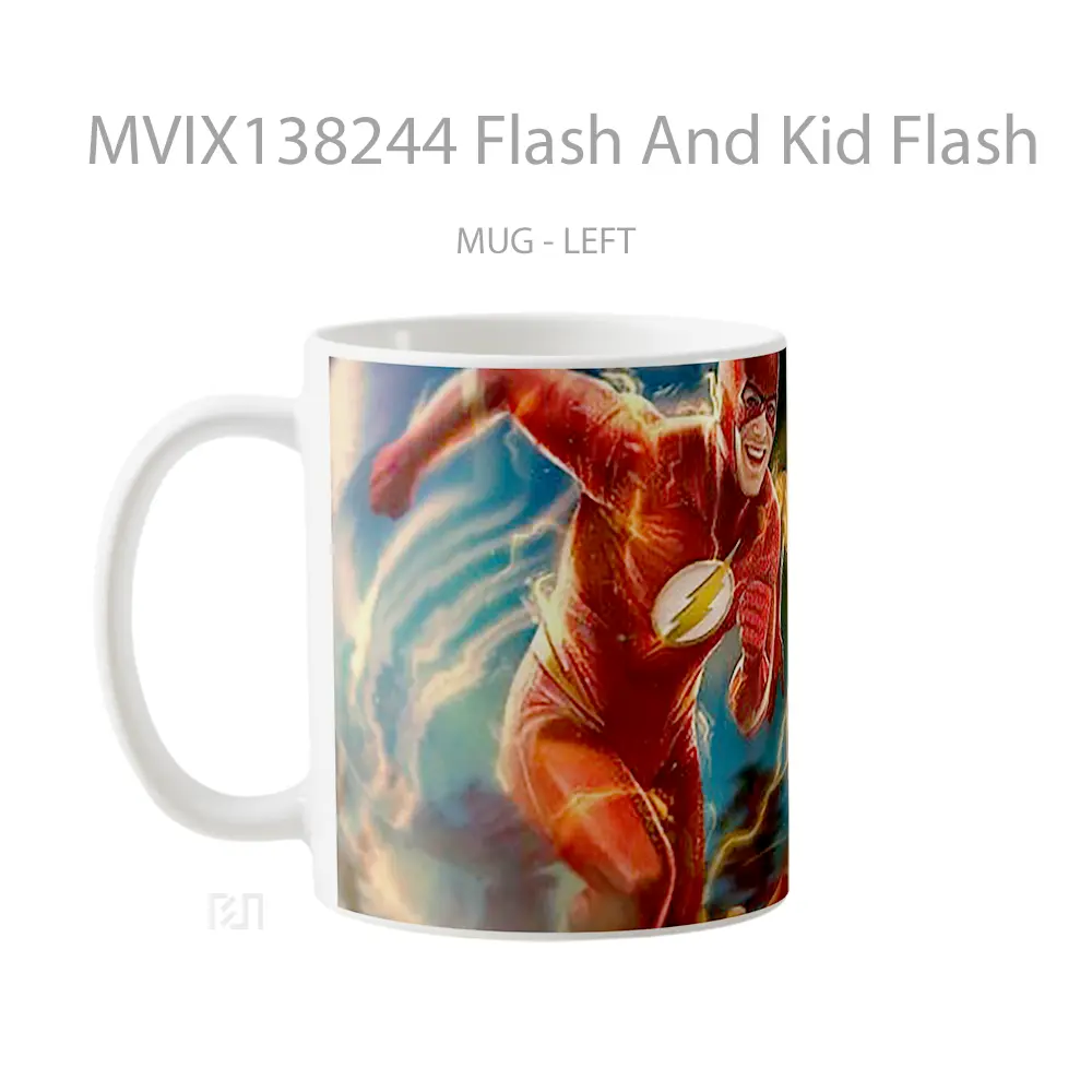 Mug Flash And Kid Flash Gelas Superhero - All-side / Desain